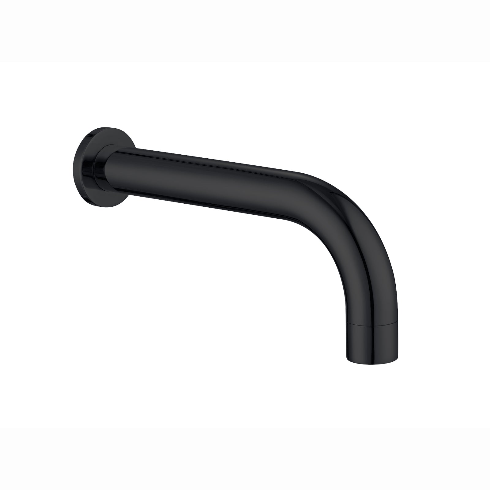 Round bath or basin spout wall mounted - matte black - Showers